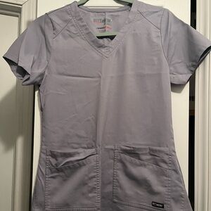Grey's Anatomy Light Gray Women's Short Sleeve Top & Bottoms